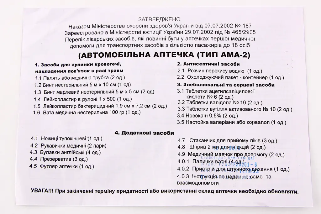 аптечка АМА-2 (до 18 чол.) м'яка сумка (44 од.). Photo 3