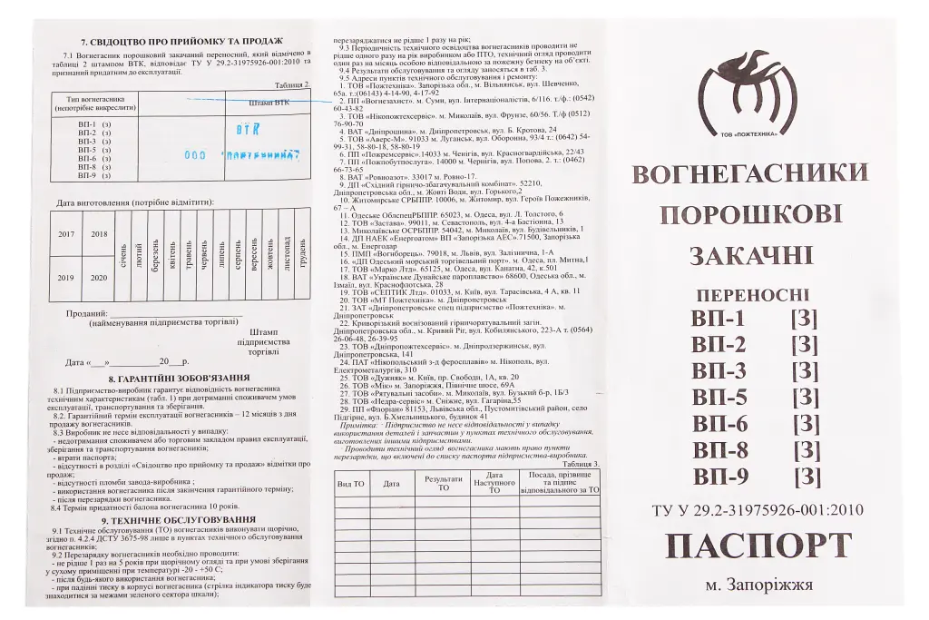 огнетушитель порошковый 1кг с манометром сертиф. 