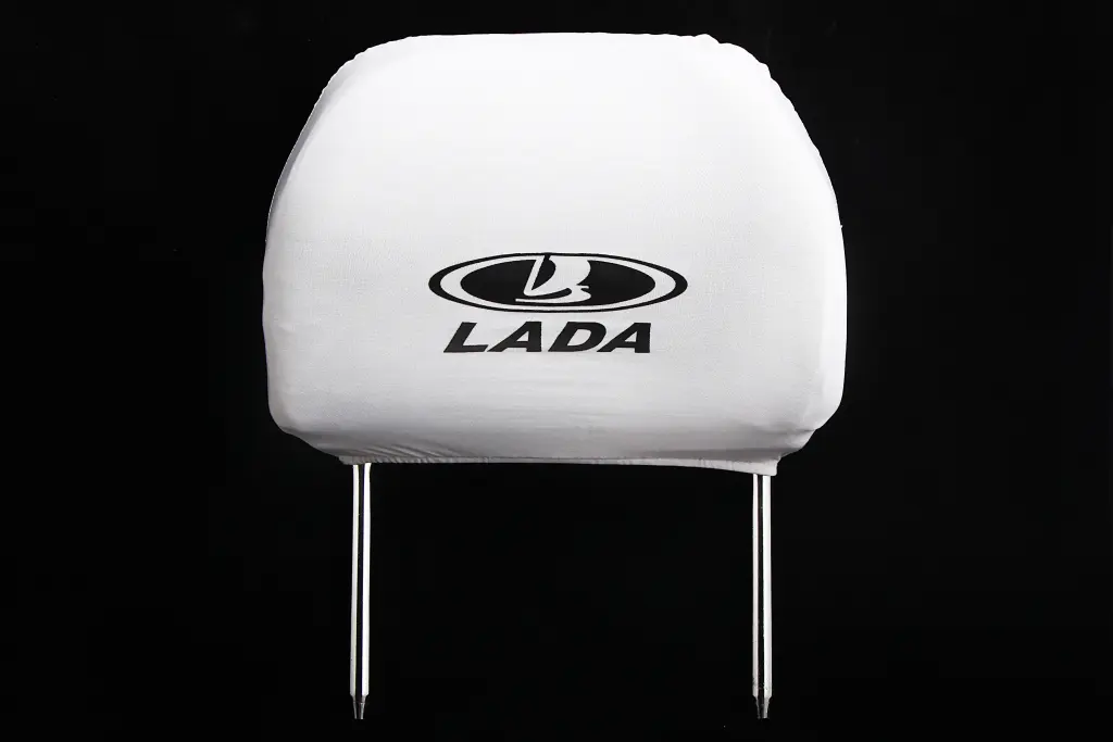 чехлы на подголовники белые Lada. Photo 2