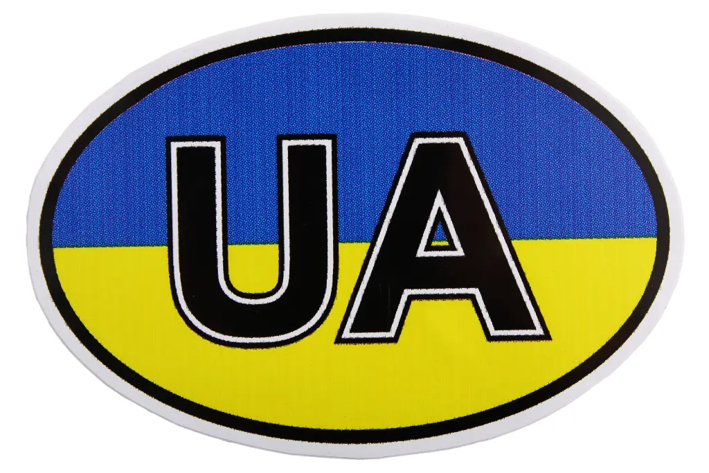 наклейка UA Флаг Украины 9*13см