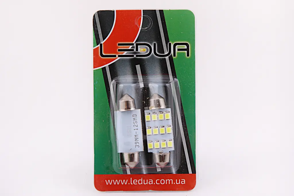 лампа диодная 12В салона 39мм 12-SMD 2835 