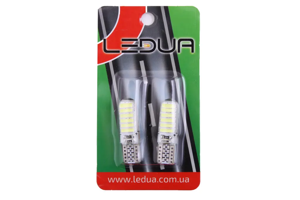 лампа диодная 12В безцок. T10 12-SMD 7014 силикон 