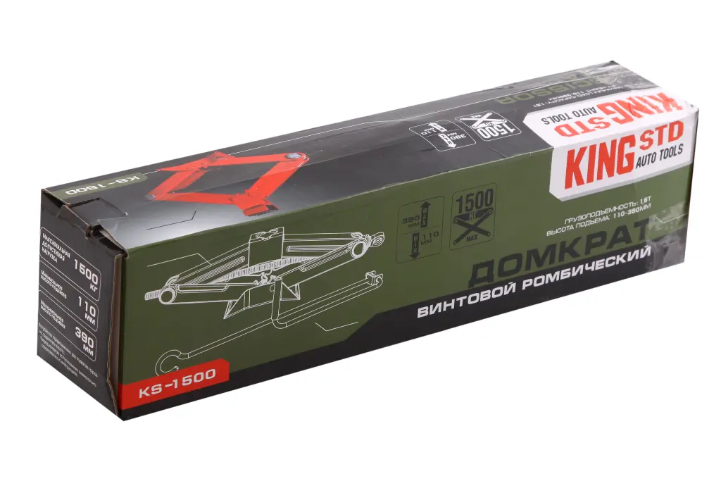 домкрат ромб 1.5 т 110-390мм 