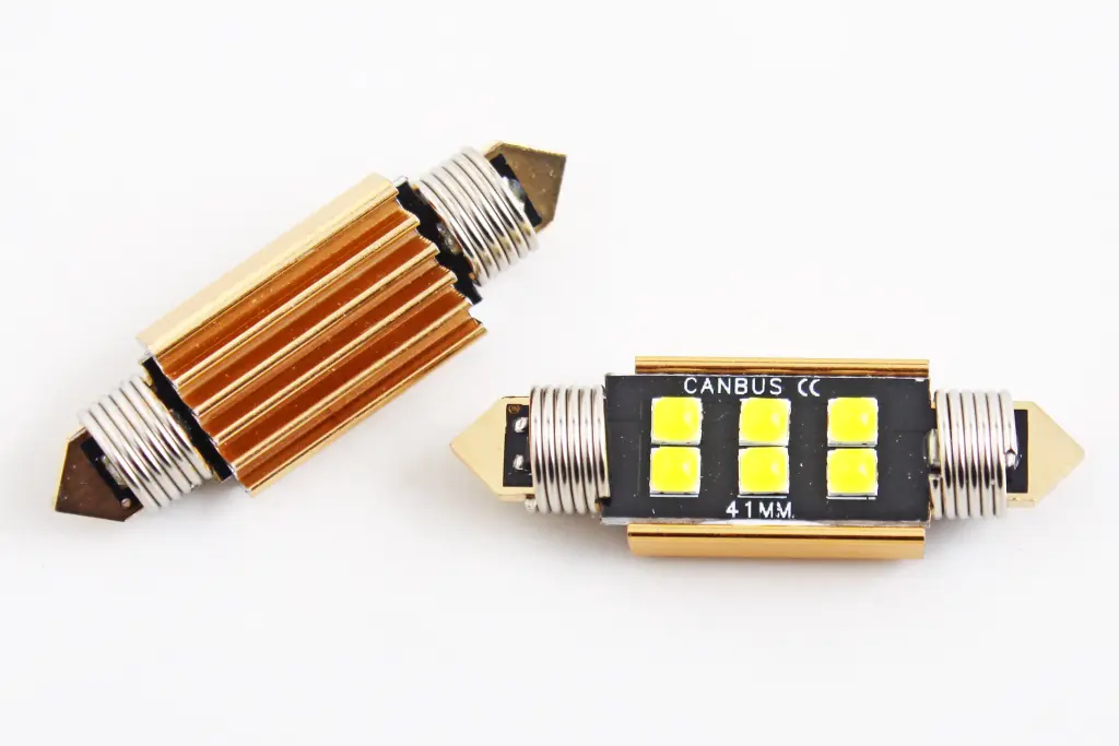 лампа діодна 12В салону 41мм 6-SMD 3030 CAN з радіатором 