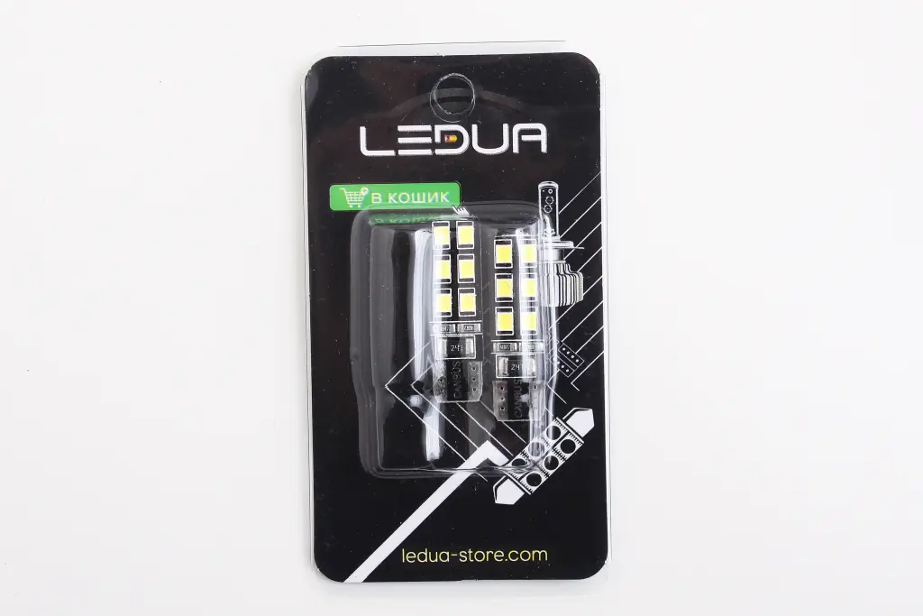 лампа диодная 12В безцок. T10 12-SMD 2835 CAN 