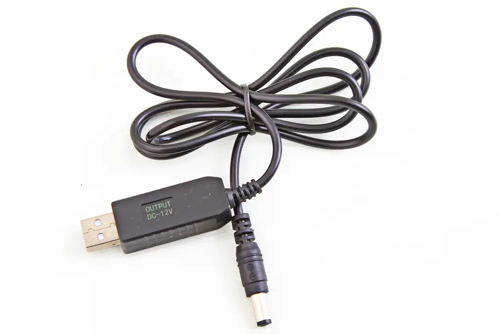 кабель для WiFi роутера USB - DC 5В - 12В 0.9м *Blackout*