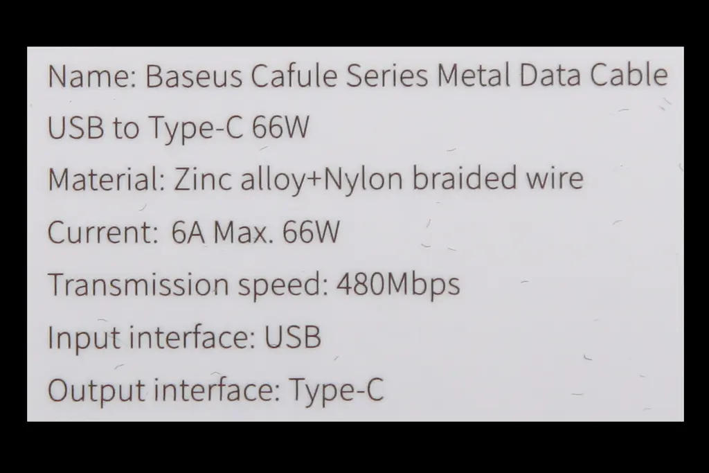 кабель USB - Type-C 66 Вт 1.0м 
