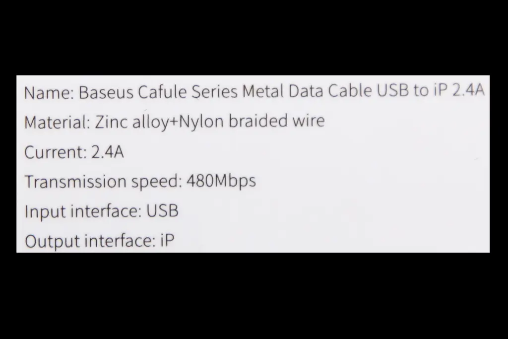 кабель USB - iPhone 2.4A 2.0м 