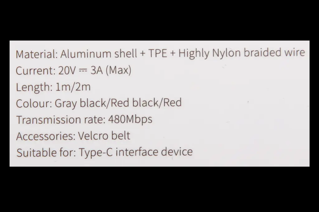 кабель Type-C - Type-C 60 Вт 2.0м 