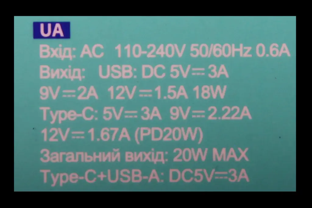 зарядка 220В 1USB/1Type-C QC 20 Вт 
