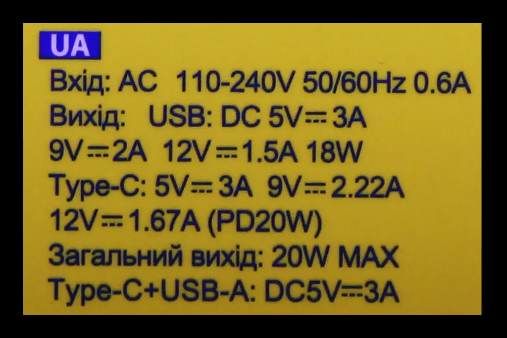 зарядка 220В 1USB/1Type-C QC 20 Вт 