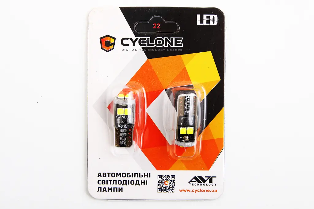 лампа диодная 12В безцок. T10 6-SMD 3030 CAN 