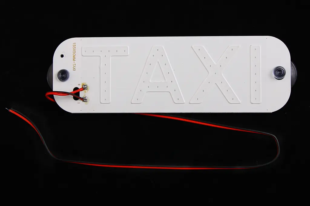 фонарь такси на присосках на стекло LED синий 155*50мм