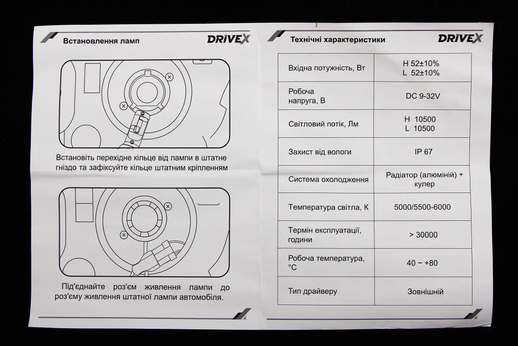 лампа диодная H1 12-24В 12000лм/6000К/52Вт/CSP3570 