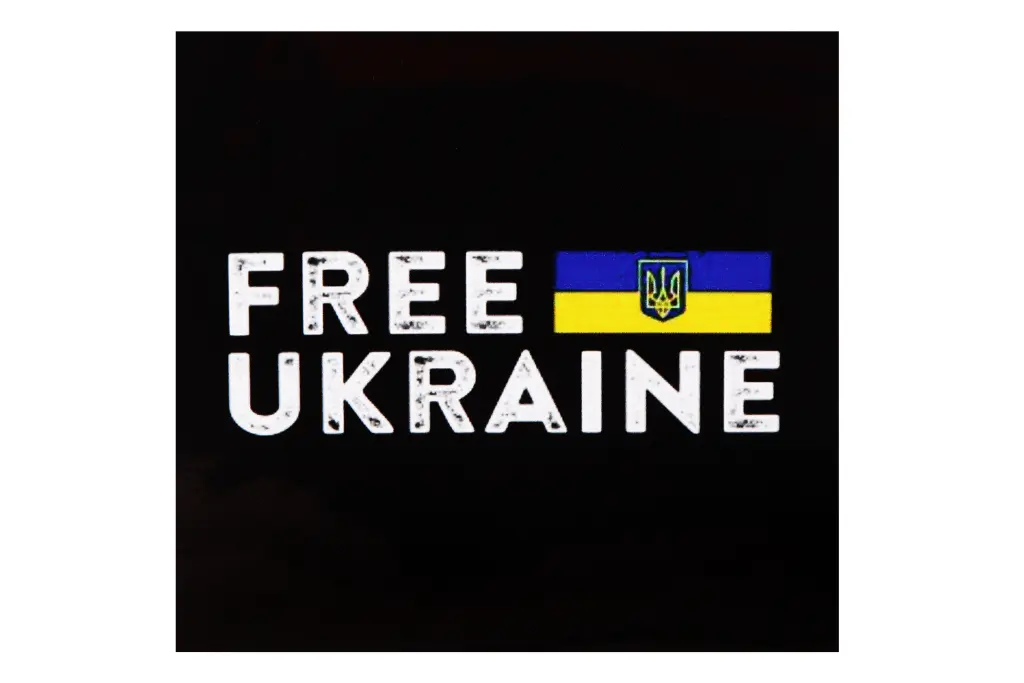 наклейка Прапор України з гербом 
