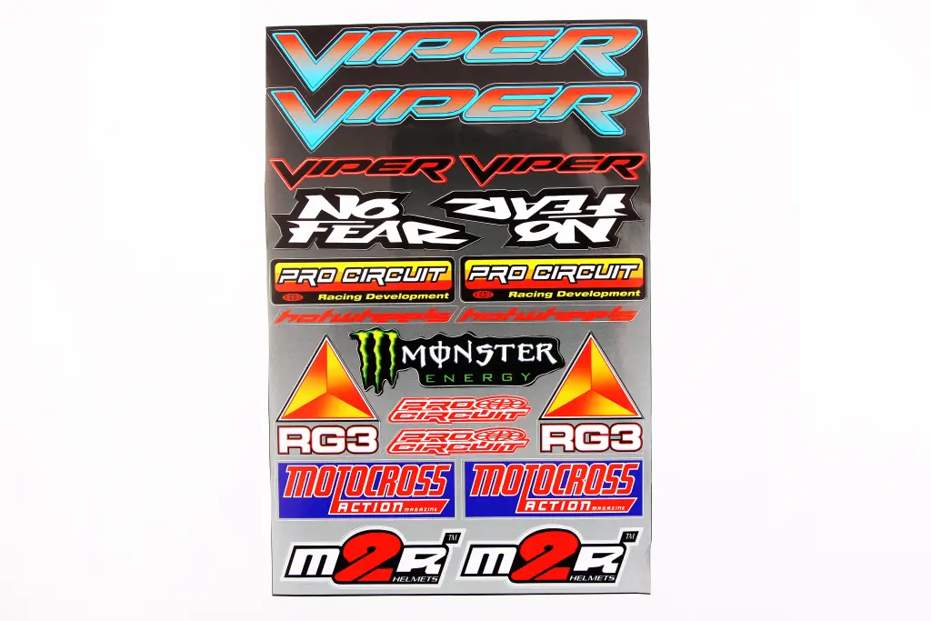 наклейка Набор на мопед Viper, No Fear, Pro Circuit, RG3, Monster Energy, M2R