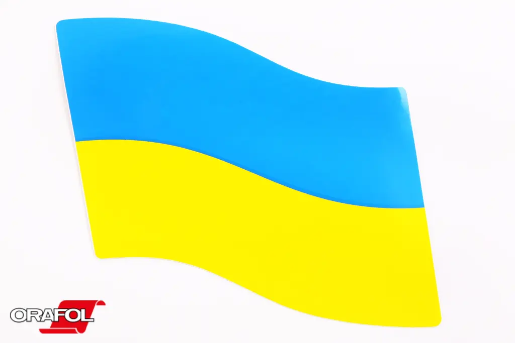 наклейка Прапор України майорить 9*15см