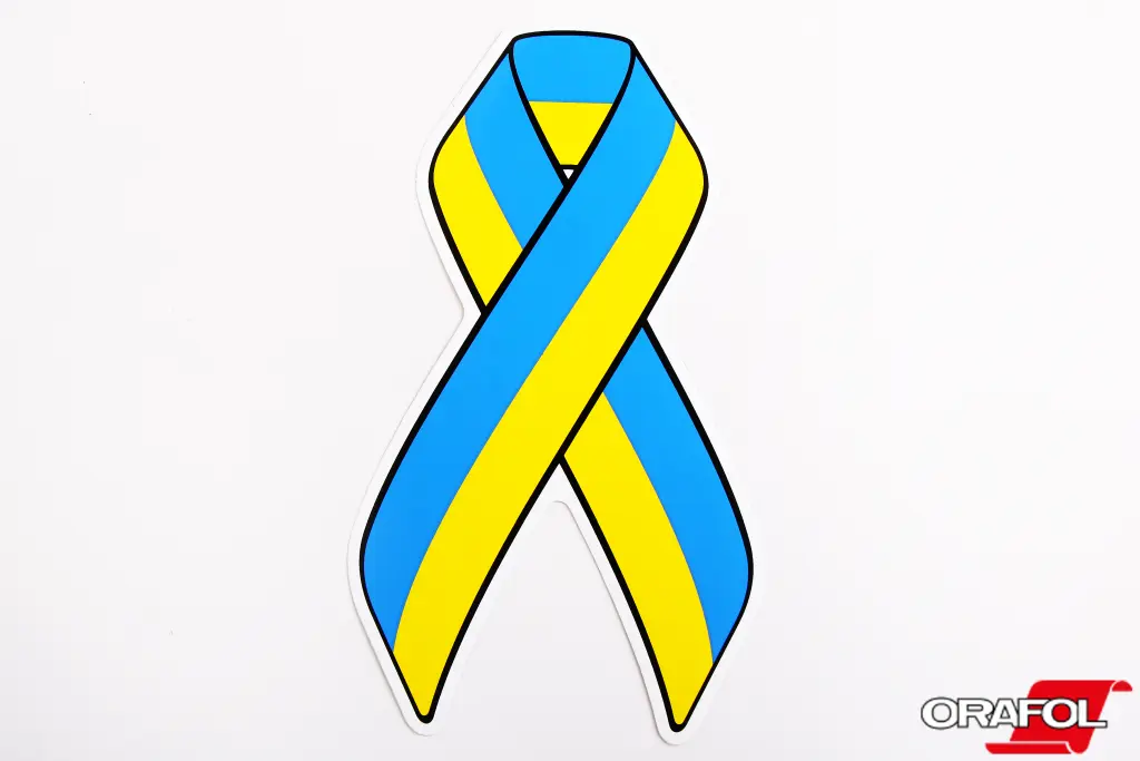 наклейка Прапор України стрічка 16*9см