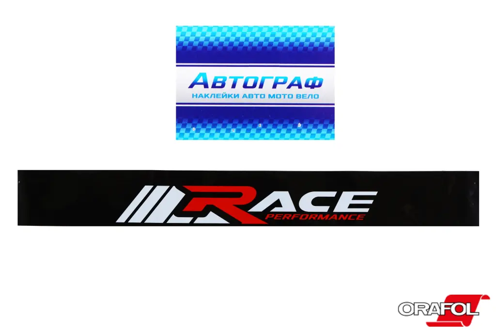 наклейка на лобове скло 17*136см Race Performance чорна 