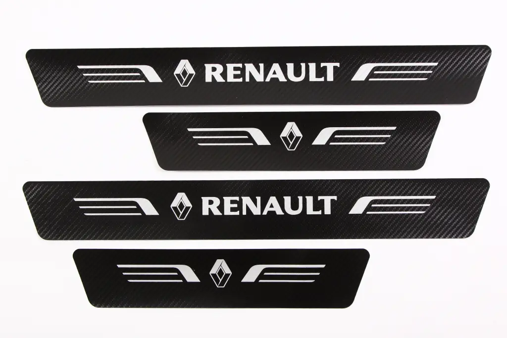 наклейка на пороги Renault чорний карбон 