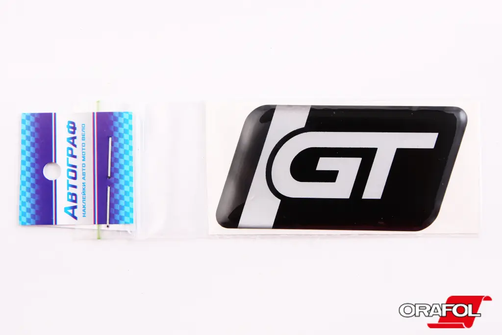 наклейка Эмблема силикон GT 4*8см 