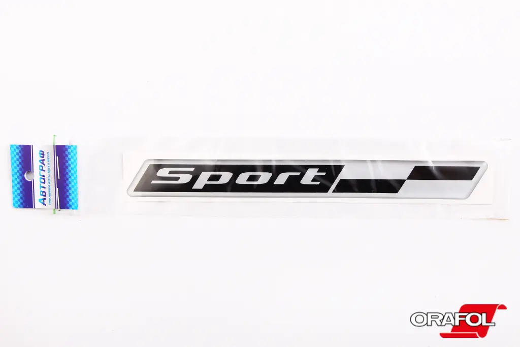 наклейка Эмблема силикон Sport 2*19см 