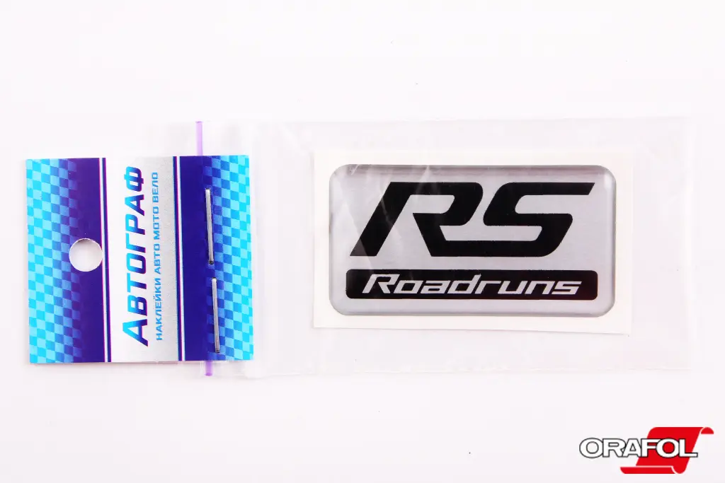 наклейка Эмблема силикон RS Roadruns 3*5см 