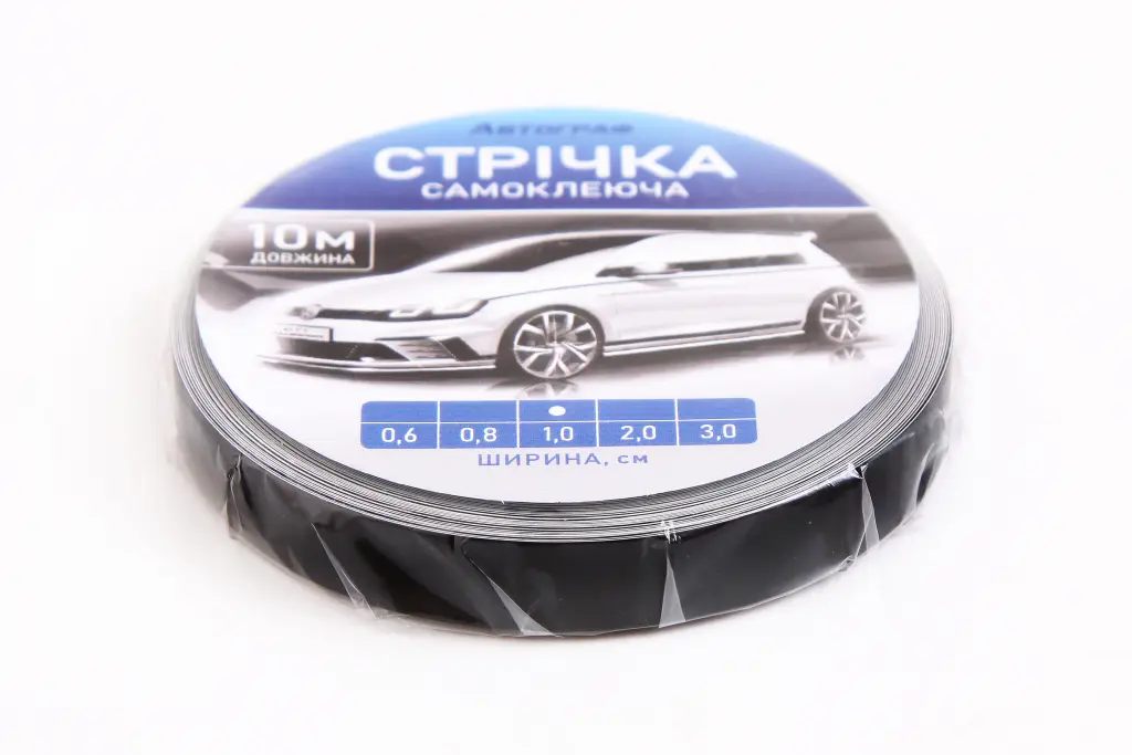 наклейка стрічка 10м чорна 1.0см 
