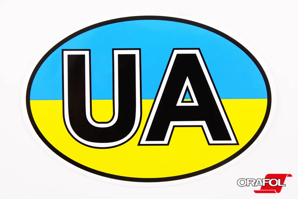 наклейка UA Флаг Украины 9*13см