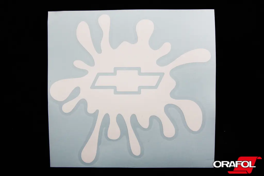 наклейка Пляма плотер біла Chevrolet 12*11см