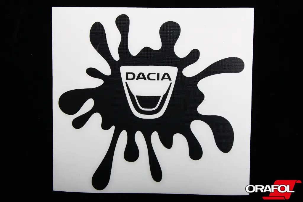 наклейка Пляма плотер чорна Dacia 12*11см