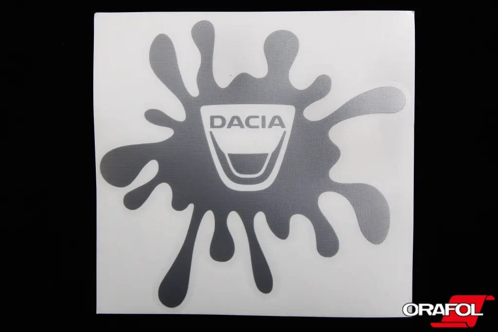 наклейка Пляма плотер срібл. Dacia 12*11см