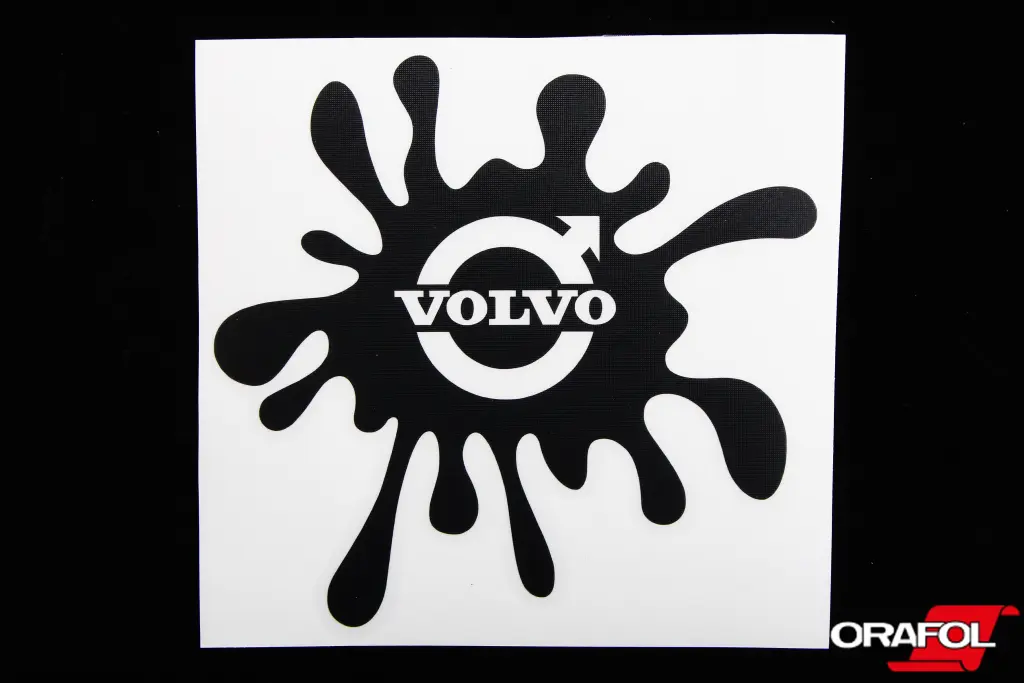 наклейка Пляма плотер чорна Volvo 12*11см