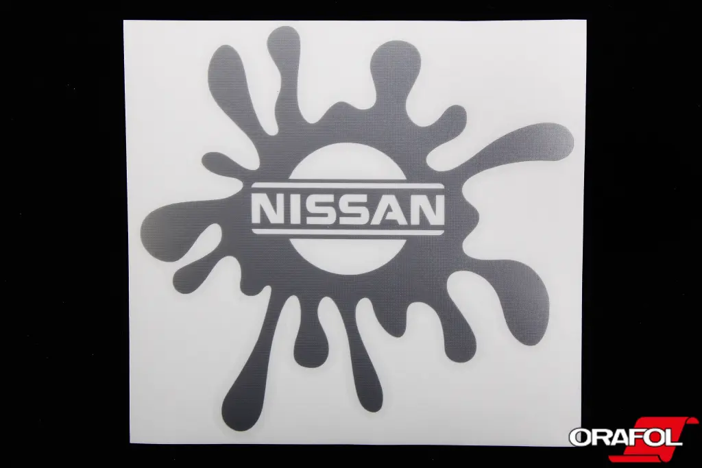 наклейка Пляма плотер срібл. Nissan 12*11см