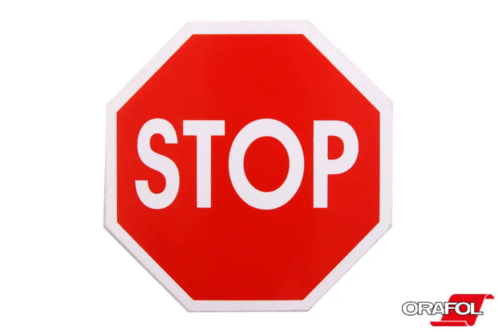 наклейка знак Stop 9*9см