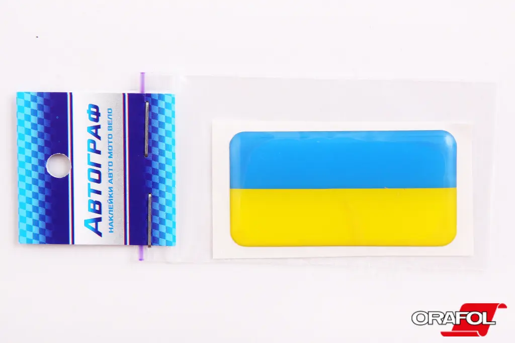наклейка Прапор України силікон 3*5см 