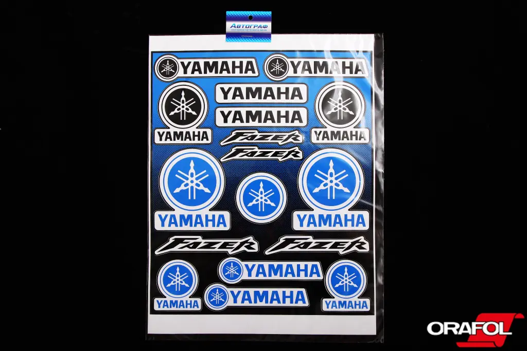 наклейка набір на мопед Yamaha синій 