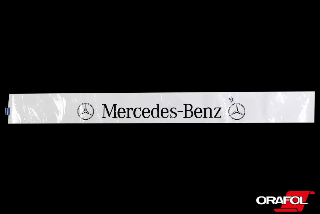 наклейка на лобове скло 20*200см Mercedes-Benz біла 