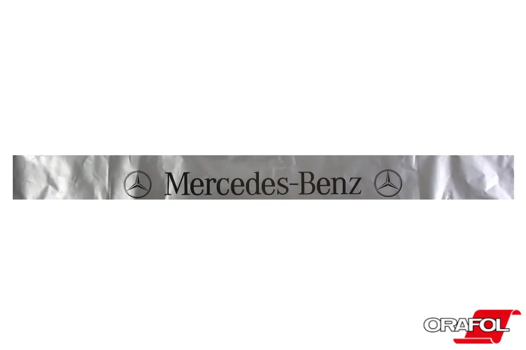 наклейка на лобове скло 20*200см Mercedes-Benz срібл. 
