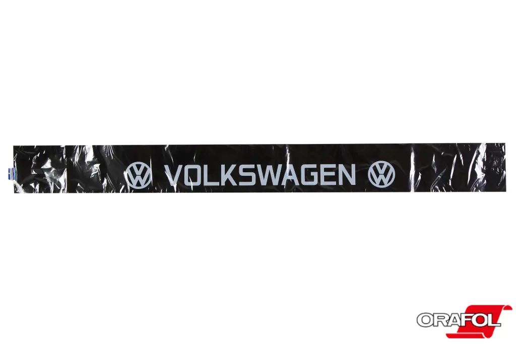 наклейка на лобове скло 20*200см Volkswagen чорна 