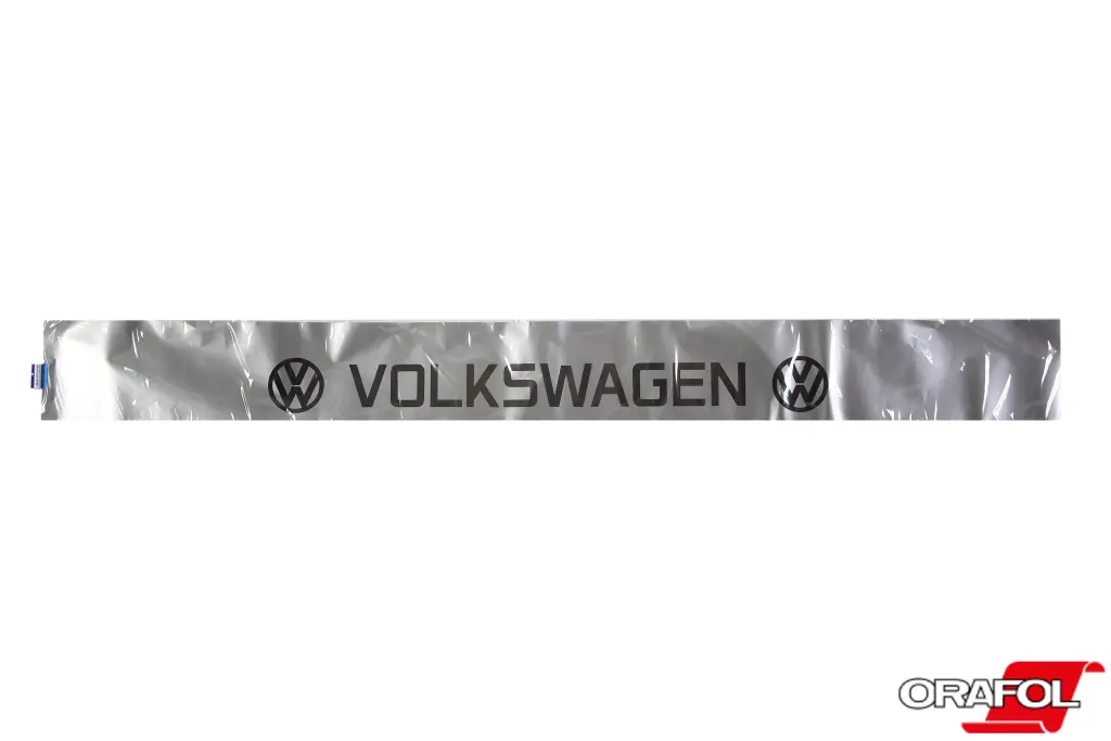 наклейка на лобове скло 20*200см Volkswagen срібл. 