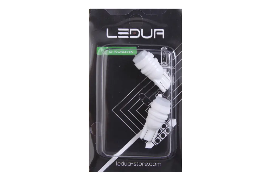 лампа диодная 12В безцок. T10 синяя 1-SMD 5050 стекло фарфор 