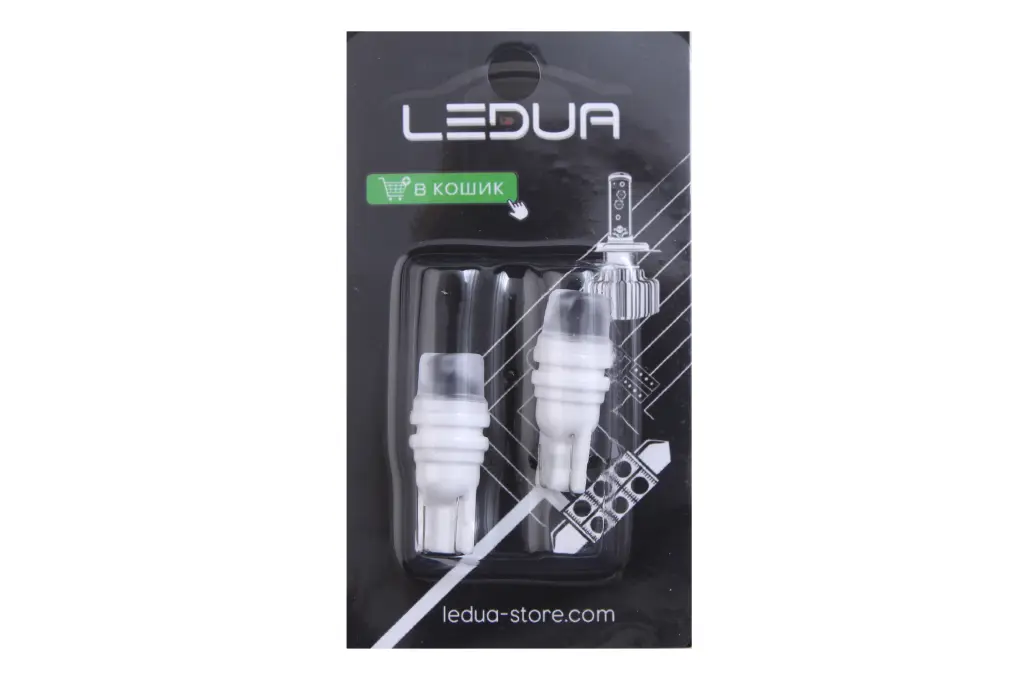лампа диодная 12В безцок. T10 3-SMD 5630 стекло фарфор 
