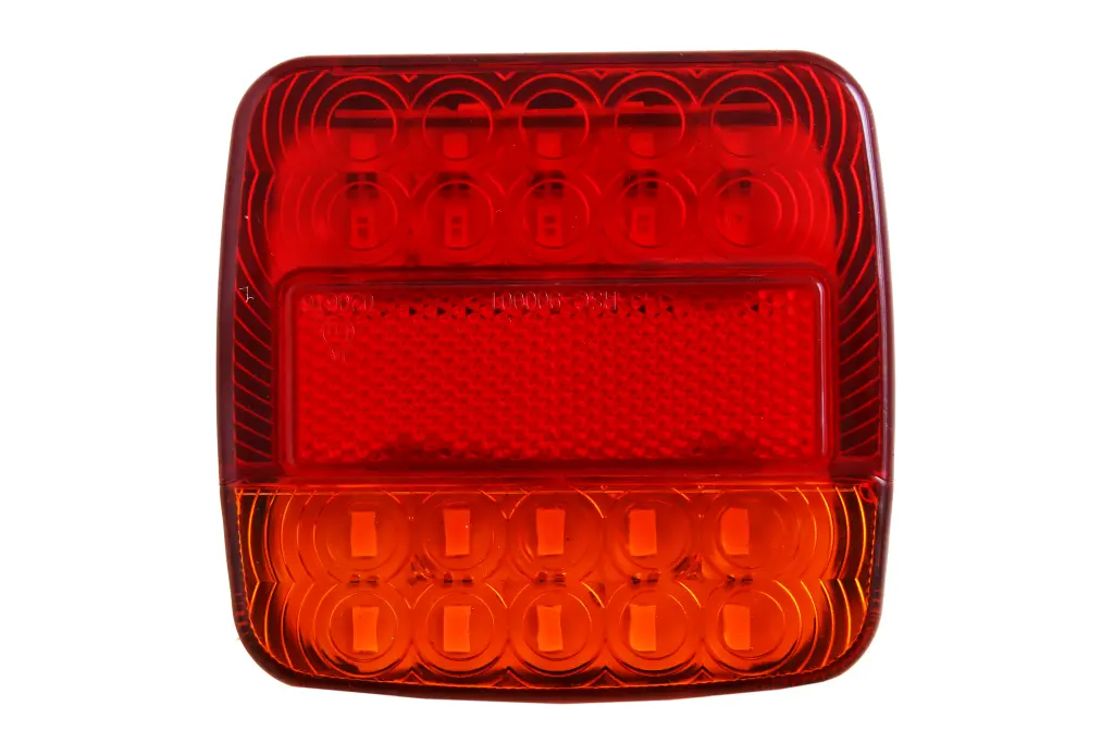 фонарь прицепа прямоуг. красный/оранж. LED (104*108*45мм)