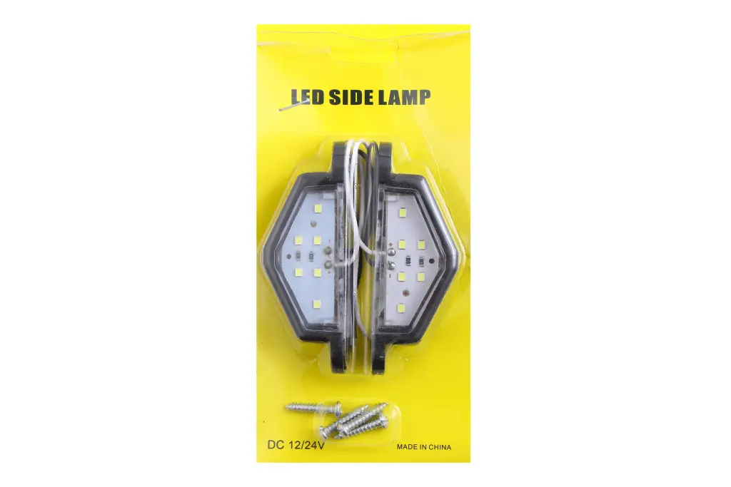 фонарь подсветки заднего номера прицепа LED 6-SMD 90*20*32мм черный с крепежом (2 шт.)