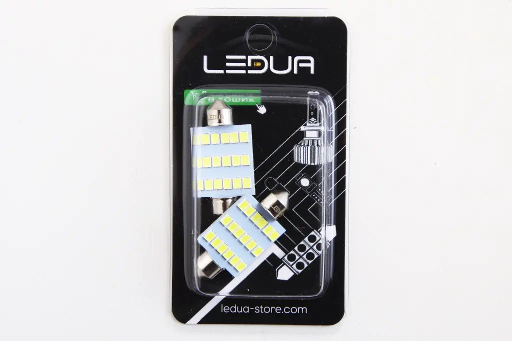 лампа диодная 12В салона 39мм 18-SMD 3528 