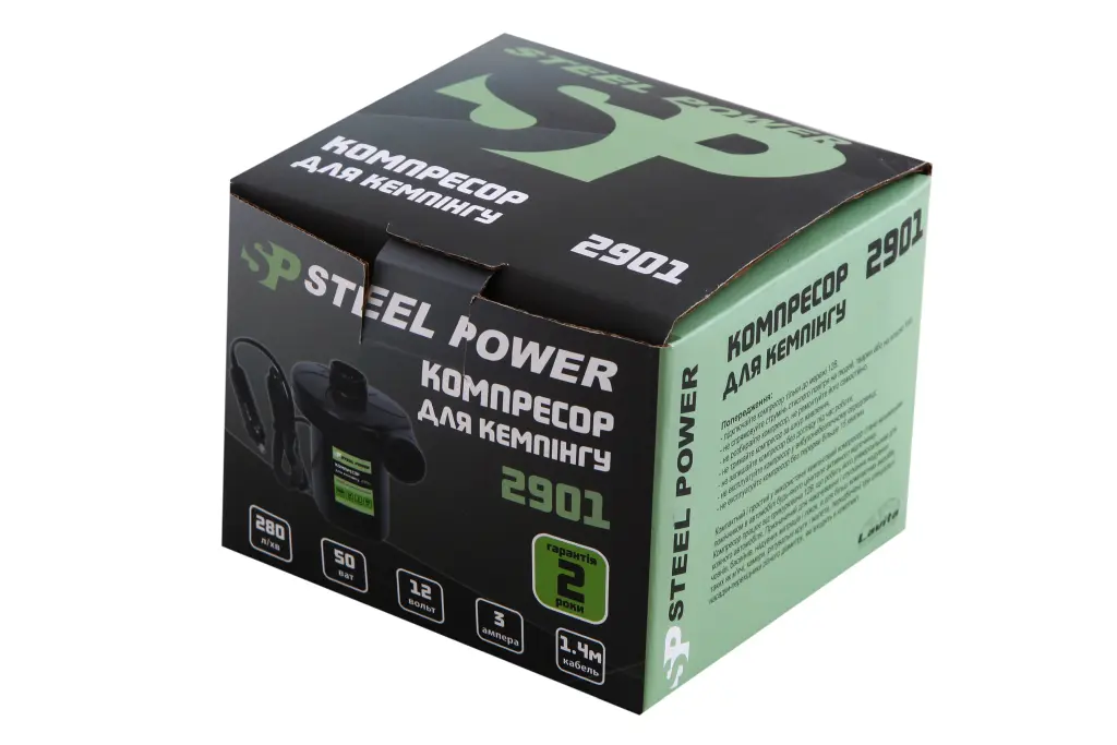 компрессор для кемпинга 12В/50Вт/0.6psi/280л 