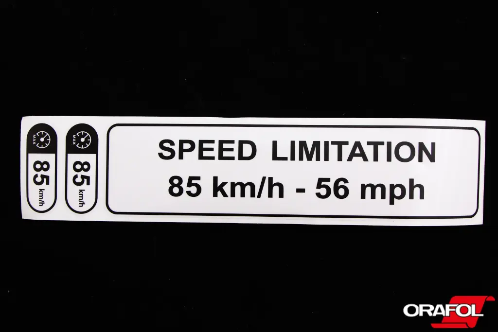 наклейка знак Обмеження швидкості Speed Limitation 85км/ч 5*20см