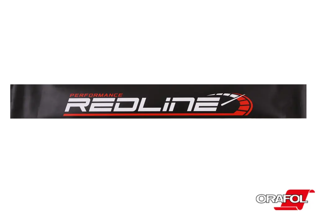 наклейка на лобове скло 17*136см Redline Performance чорна 