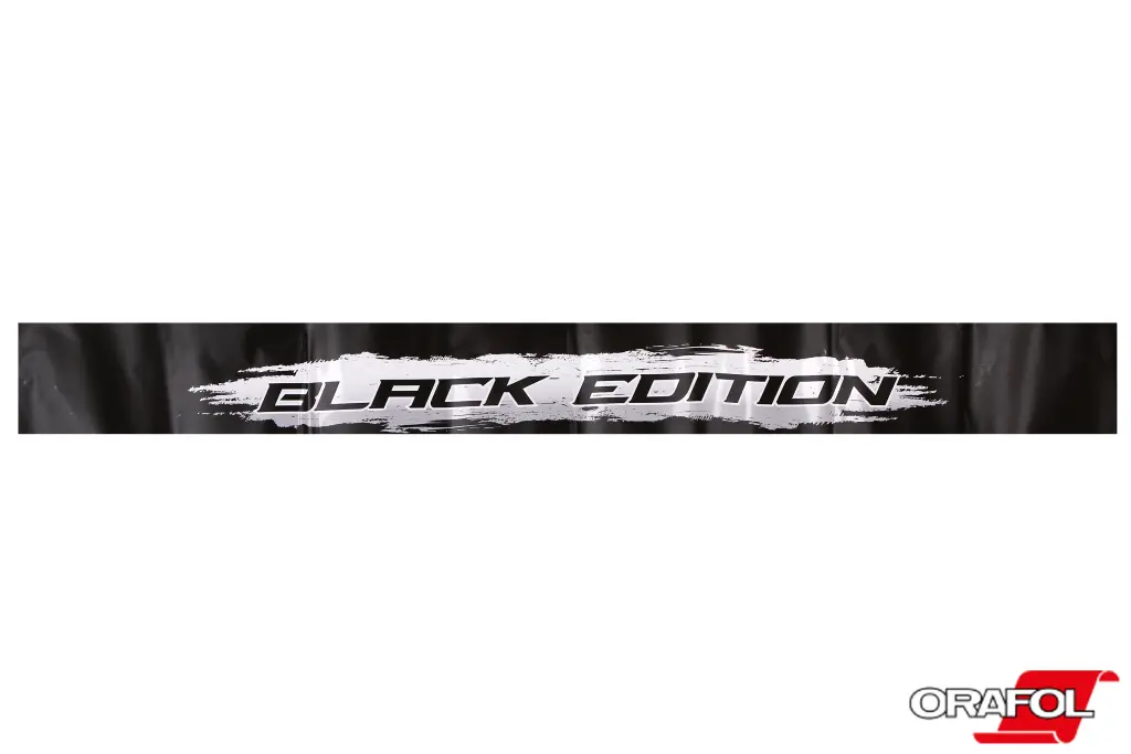 наклейка на лобове скло 17*136см Black Edition чорна 